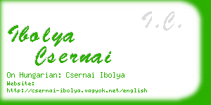 ibolya csernai business card